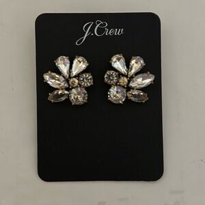 J.Crew | Grey Crystal Cluster Post Earrings